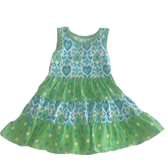 nanette kids Green and Blue Dress - Picture 1 of 3